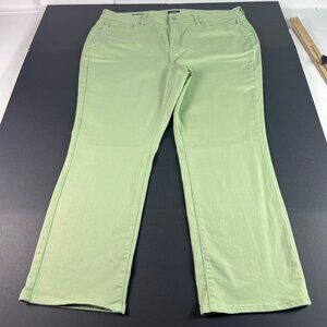 Not Your Daughters Jean Women Plus 42x28 High Rise Straight Green Denim Tag 20WT
